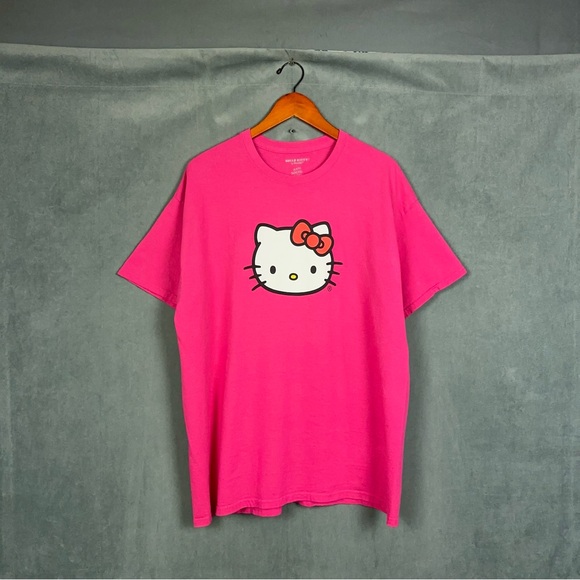 Anti Social Social Club x Hello Kitty Pink T-Shirt Mens Size XL Hot Pink - Picture 1 of 15